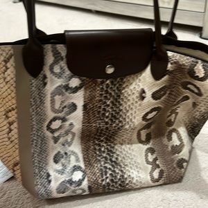 Large Animal Print Longchamp Tote